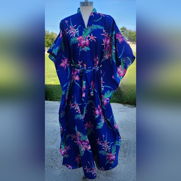 Vintage Rare Hawaiian Kimono SWEETHEARTS ARE MADE IN PARADISE BRAND OS - Picture 4 of 9